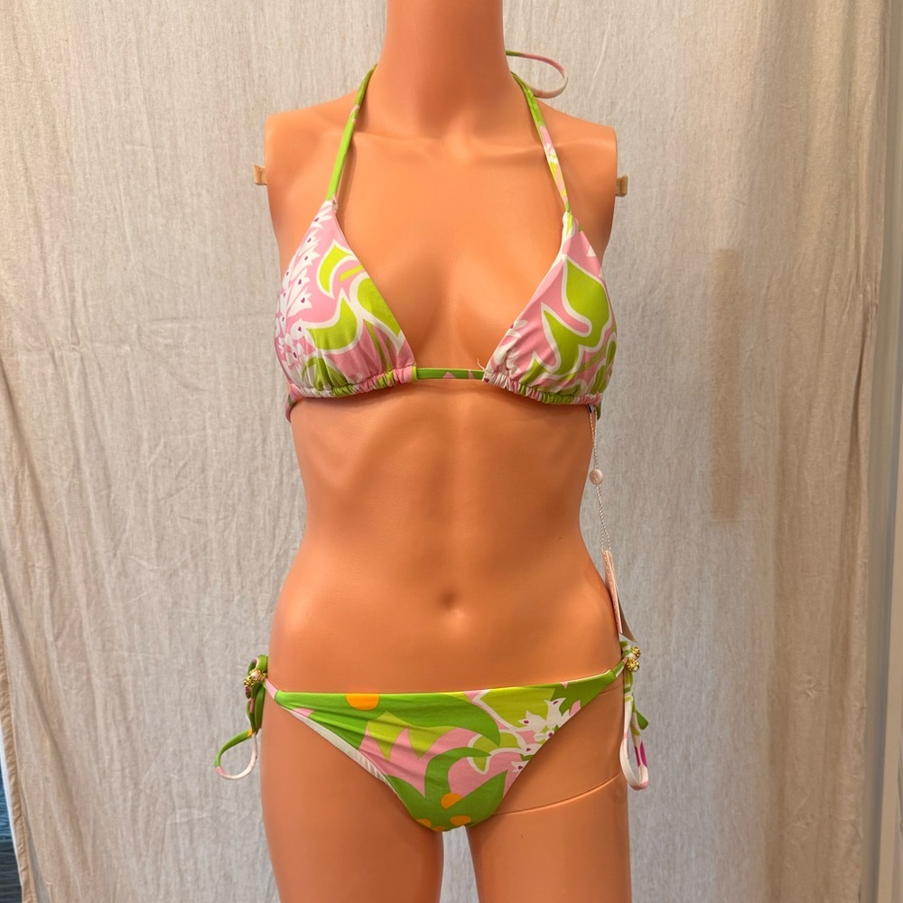 Trina Turk Pink and Green Bikini